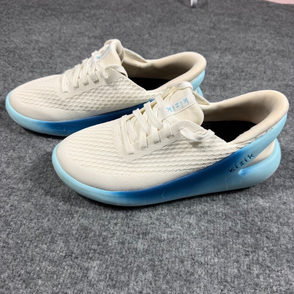 Kizik Unisex Lima Slip On Sneakers M7.5 W9 Cream Blue EUC